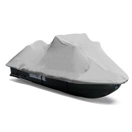 Pyle - Heavy Duty Jetski Storage Cover - 118” to 126” Marine Grade Boat Cover with Rear Air Vents, Waterproof