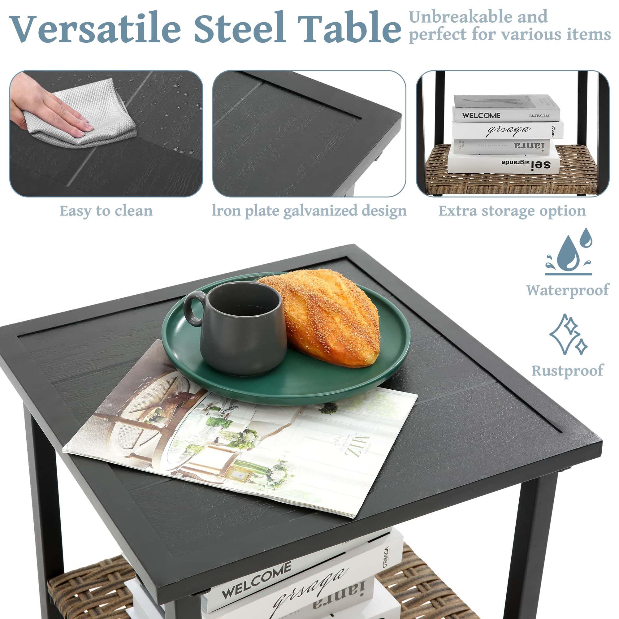 Versatile Steel Table

Unbreakable and perfect for various items

- Easy to clean
- Iron plate galvanized design
- Extra storage option
- Waterproof
- Rustproof

WELCOME