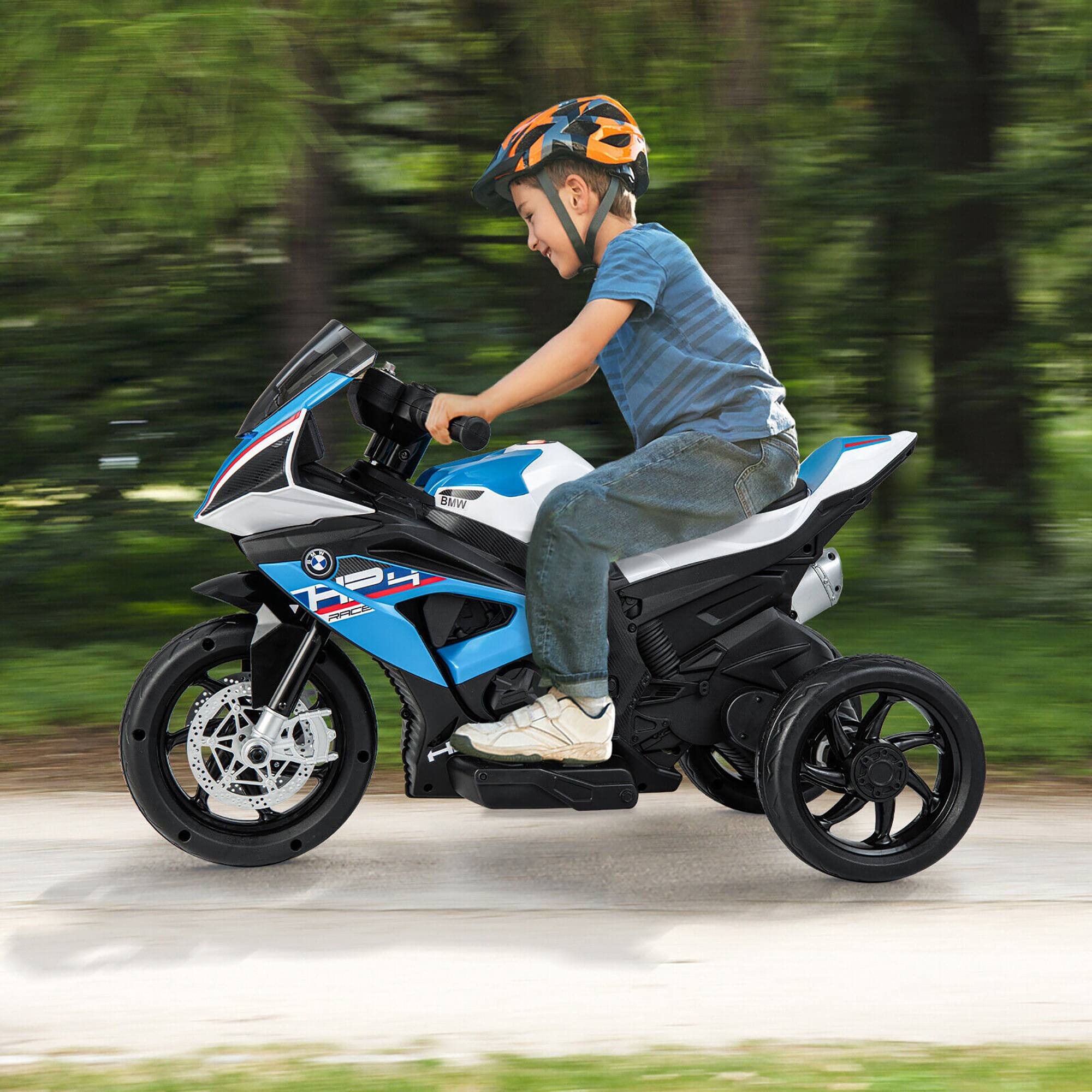 Alt View 3. Costway - Costway 12V Kids Ride on Motorcycle Licensed BMW 3 Wheels Electric Toy w/ Light & Music - Blue.