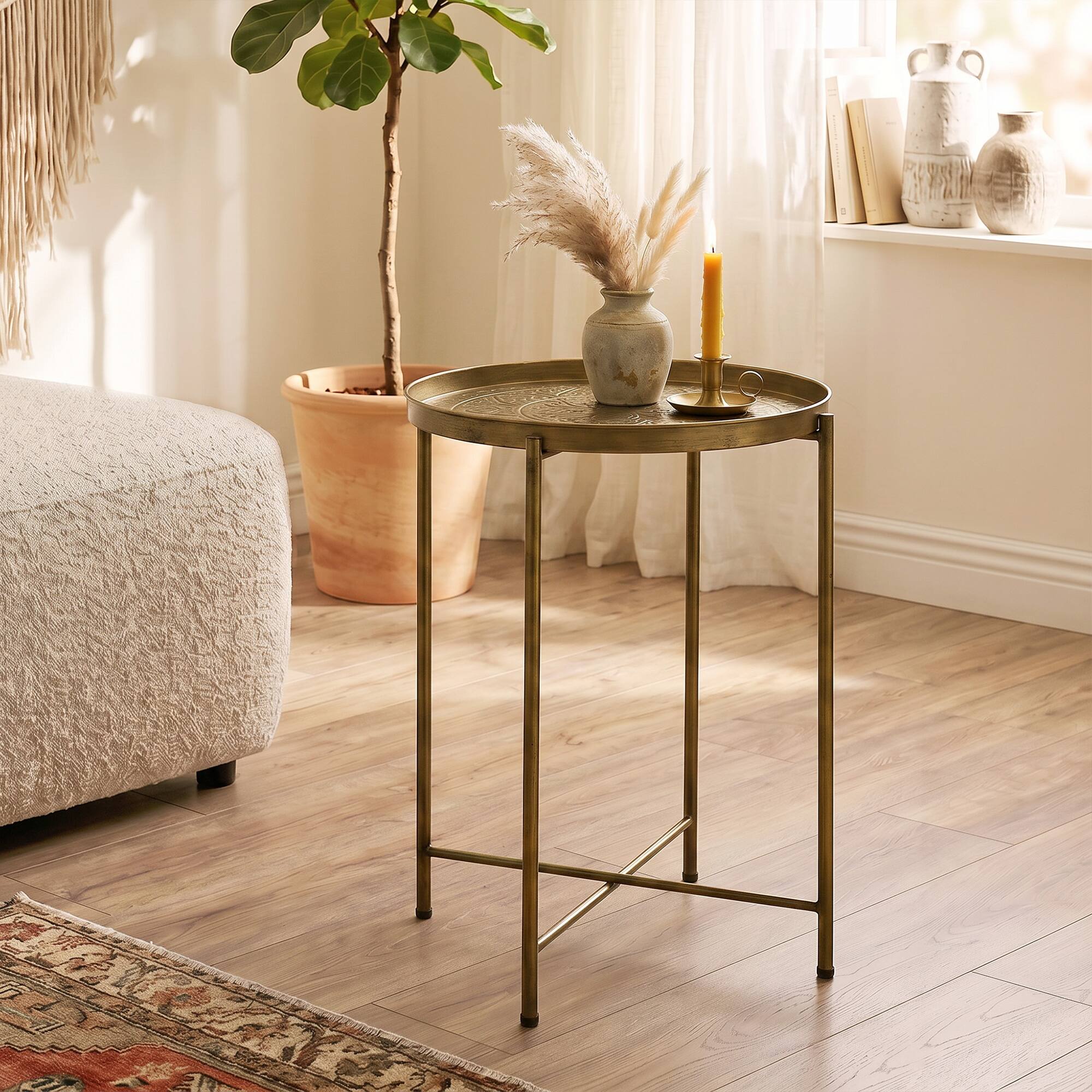 Alt View 8. Homcom - Table for Living Room - Gold.