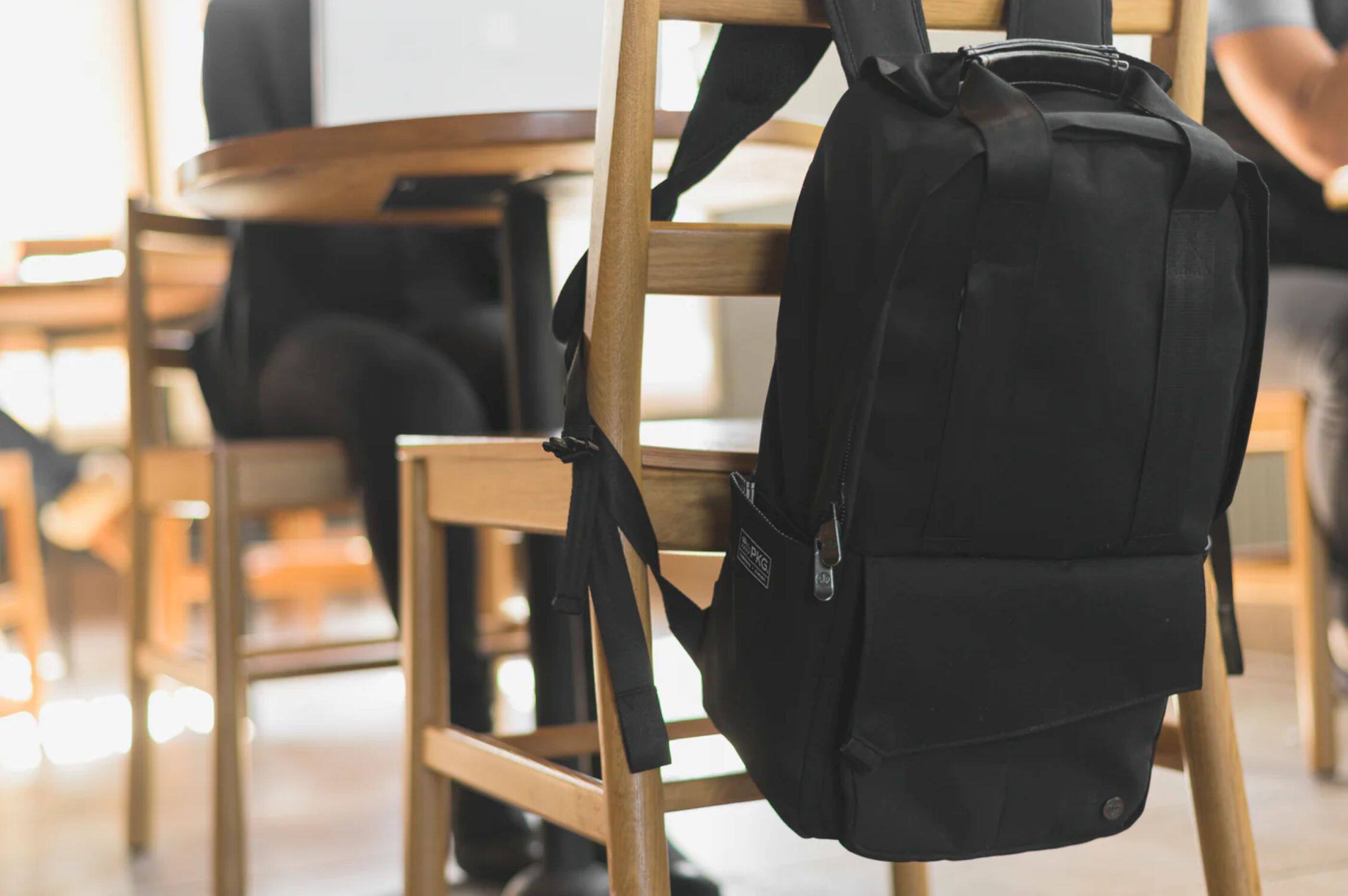 Alt View 7. PKG - Rosseau Mini Tote Backpack - Black.