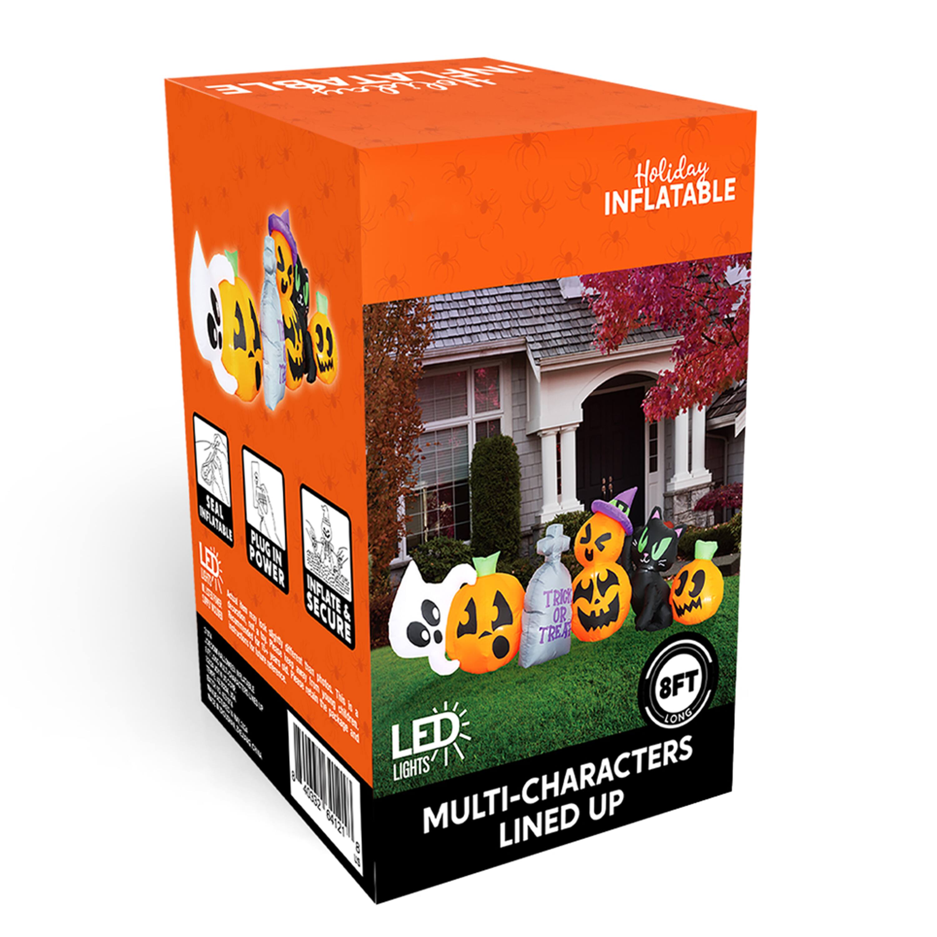Holiday INFLATABLE SEAL  
PLUG IN  
POWER  
SEAL & SECURE  
TREAT  
8FT  
LED LIGHTS  
MULTI-CHARACTERS LINED UP