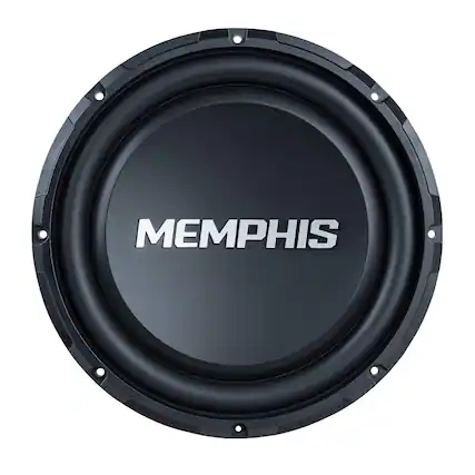 Front. Memphis Car Audio - Memphis Audio SRXS1244 12" Street Reference Dual 4-Ohm Shallow Mount Subwoofer - 250 wRMS - Black/Gray.
