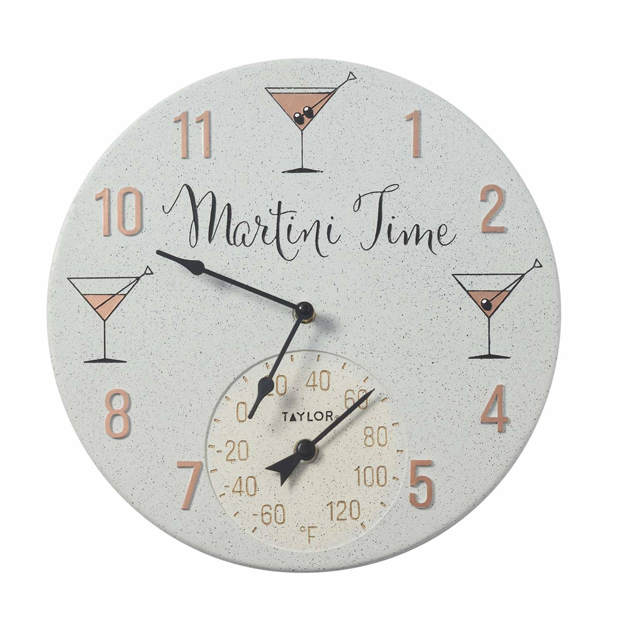 Taylor - Martini Time Outdoor Clock Thermometer