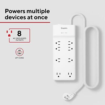 Powers multiple devices at once

8 AC GROUNDED OUTLETS

6ft 1.8m CORD