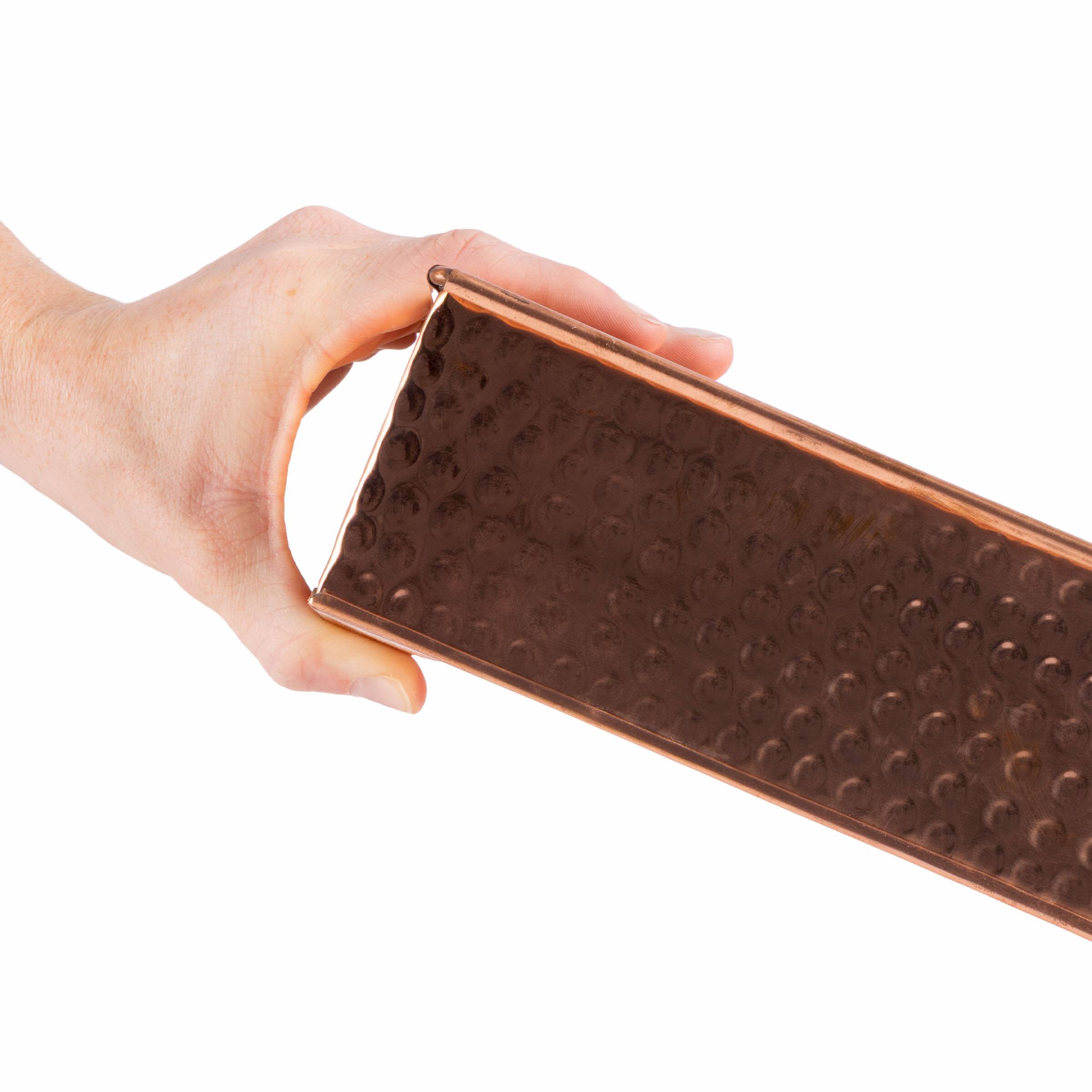 Left. Kings County Tools - Metal Seed Starter Tray - Copper.