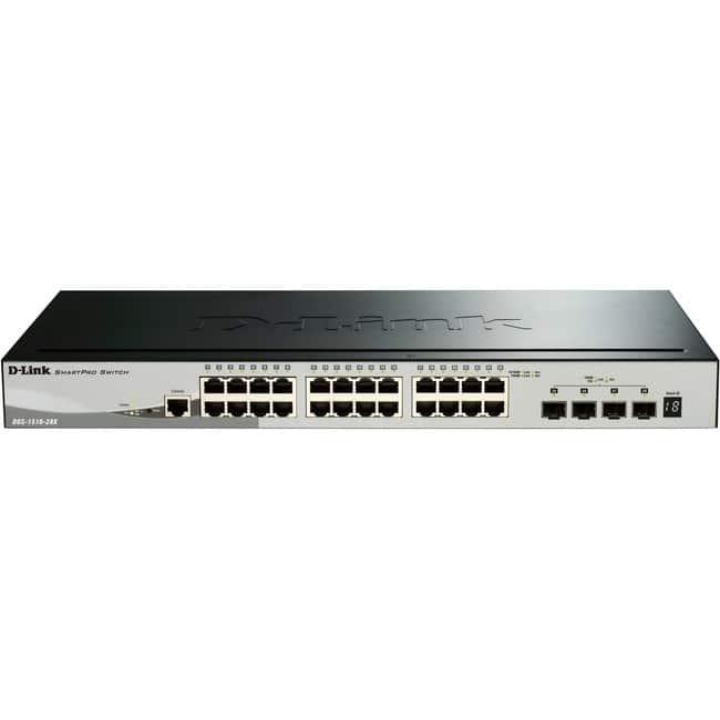 D-Link - DGS-1510-28XMP Ethernet Switch - 24 Ports - Manageable - Gigabit Ethernet, 10 Gigabit Ethernet - Unknown