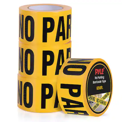 10 PAI 10 PA PYLE' No Parking Barricade Tape 656ft. NO PARKING NO PARKING NO PARKING