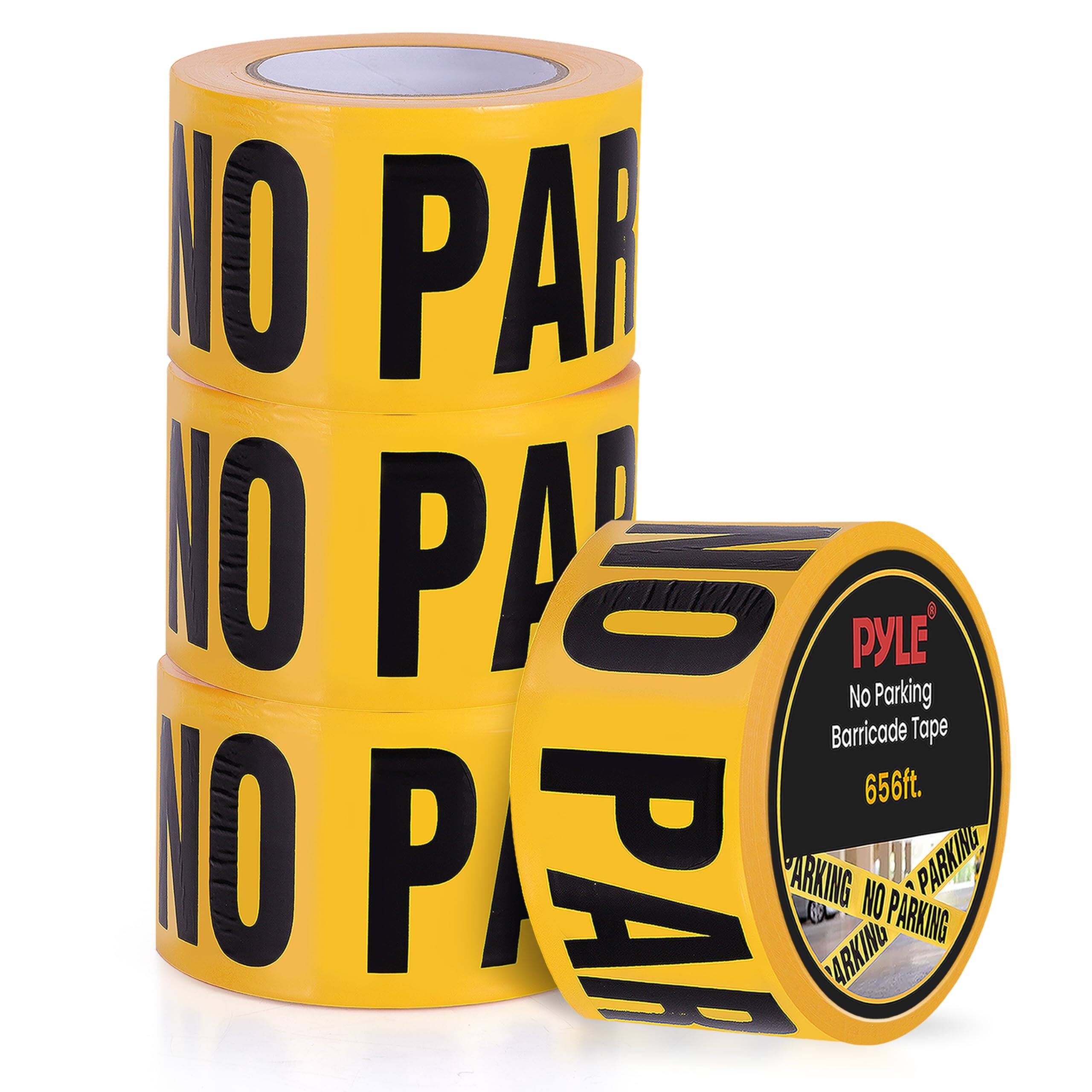 10 PAI 10 PA PYLE' No Parking Barricade Tape 656ft. NO PARKING NO PARKING NO PARKING