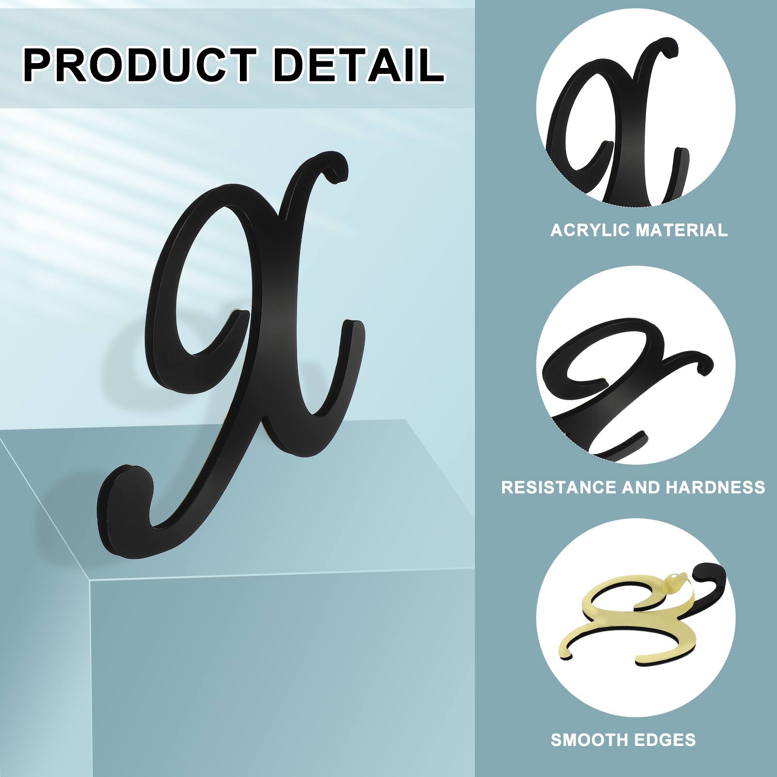 PRODUCT DETAIL

- ACRYLIC MATERIAL
- RESISTANCE AND HARDNESS
- SMOOTH EDGES