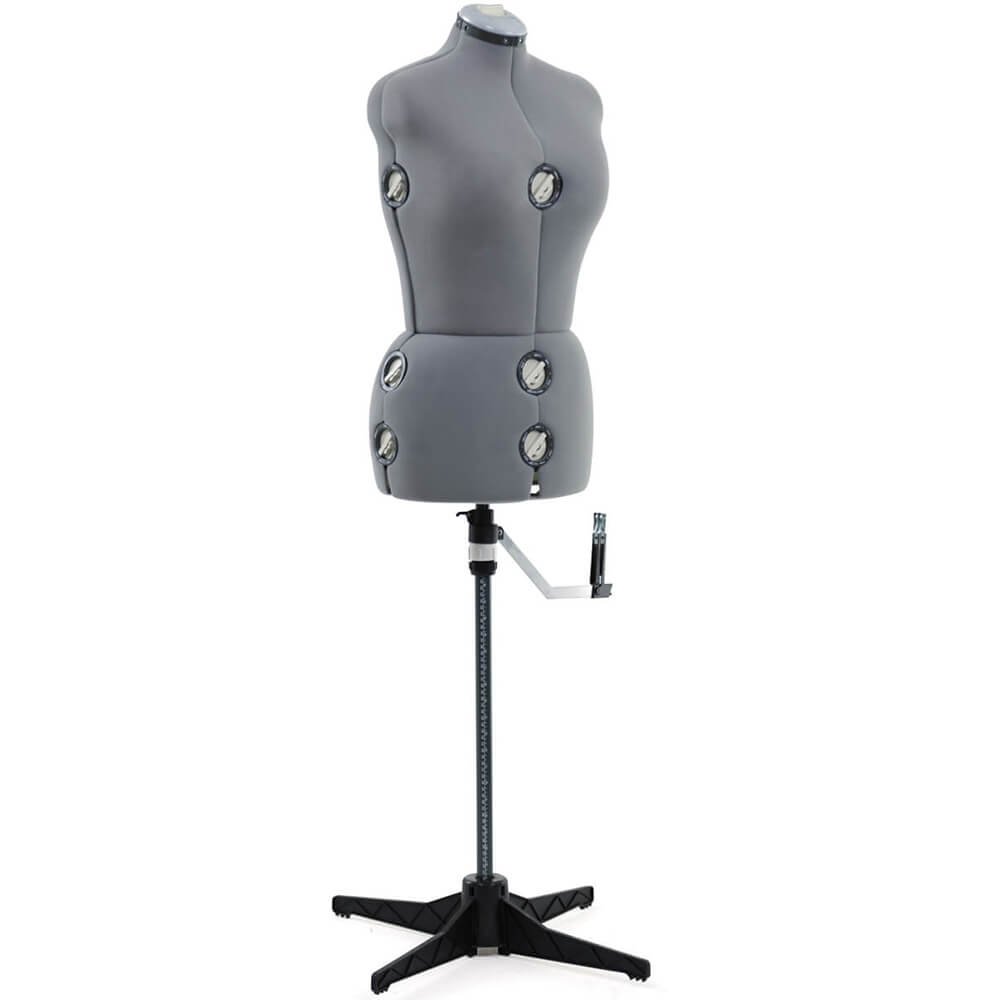 Singer - DSF151MLGR Adjustable Dress Form- Medium/Large - Gray
