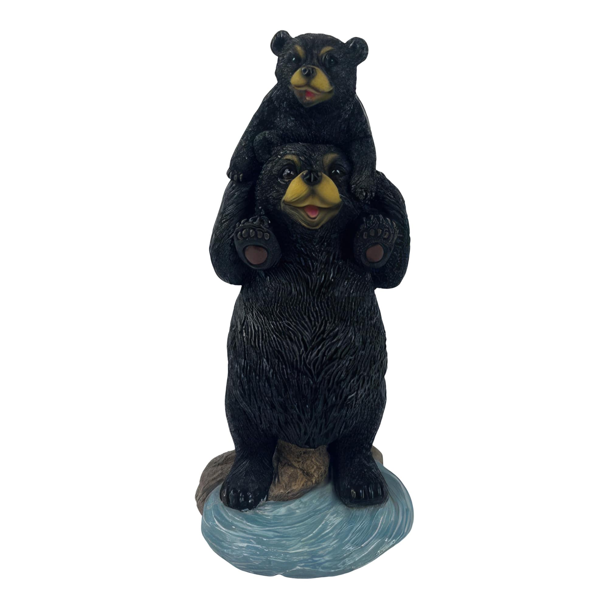 FC Design - 7"H Bear with Cub on Shoulder Figurine Statue Office Desk Tabletop Home Decor Gift - Multi-Color