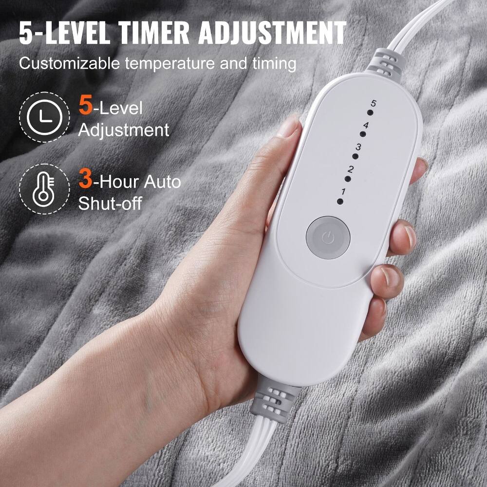 5-LEVEL TIMER ADJUSTMENT  
Customizable temperature and timing

5-Level Adjustment

3-Hour Auto Shut-off