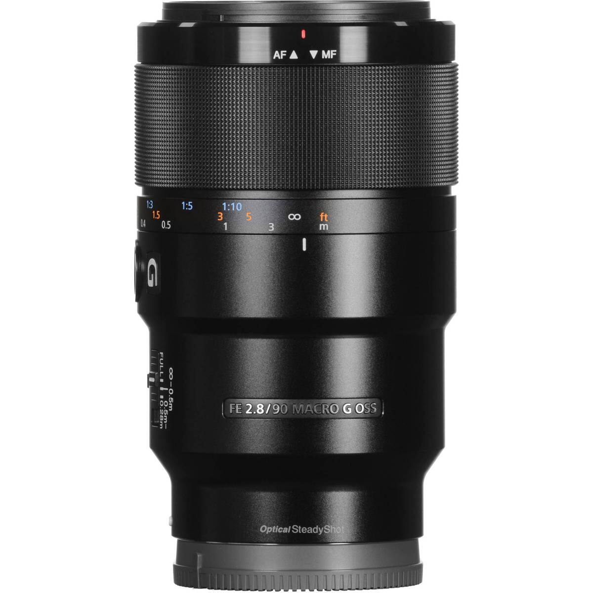 AF MF 1:3 1:5 1:10 0.5 1 3 5 8 ft m L B - 00-0- om 10.08m FE 2.8/90 MACRO G OSS Optical SteadyShot