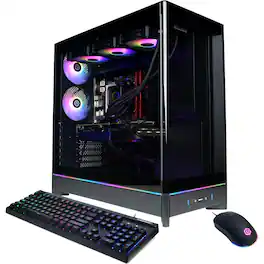 CyberPowerPC - Gaming Desktop - AMD Ryzen 9 9950X - NVIDIA GeForce RTX 5090 32GB - 64GB DDR5 - 4TB PCIe 4.0 SSD - Black