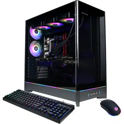 Angle. CyberPowerPC - Gaming Desktop - AMD Ryzen 9 9950X - NVIDIA GeForce RTX 5090 32GB - 64GB DDR5 - 4TB PCIe 4.0 SSD - Black.