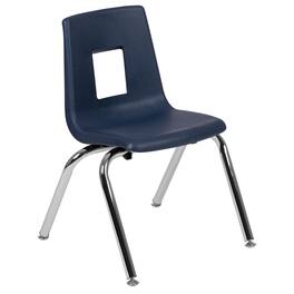Emma + Oliver - Student Stack School Chair - 14-inch - Navy
