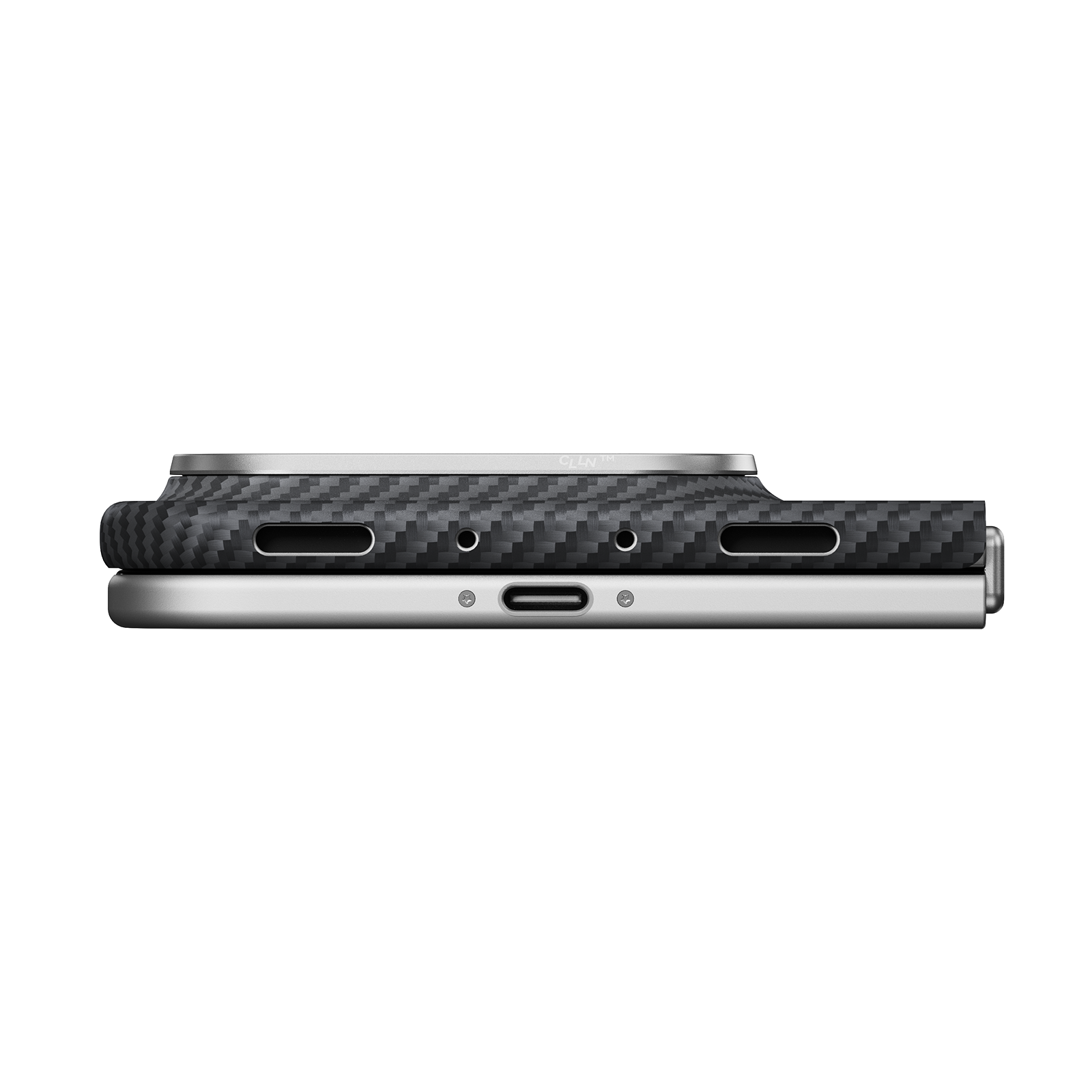 Alt View 1. Pitaka - Ultra Slim Case for iPhone Duo,Aramid Fiber Case, MagSafe Compatible, Caseless Feel, Camera Control, Silky Texture - Black Grey (Twill).