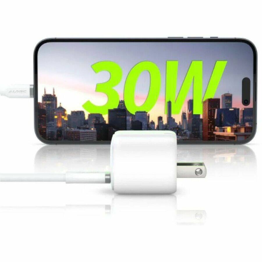 Alt View 5. Alogic - Alogic 30W Rapid Power Mini GaN Charger - 30 W - 120 V AC, 230 V AC Input - 5 V DC, 9 V DC, 12 V DC Output - 3 A - Black.