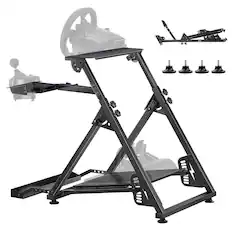 Front. VEVOR - Racing Wheel Stand, Adjustable & Foldable Simulator Stand for Logitech G923 G920 G29 G27, Thrustmaster T300RS TX F458 - black.