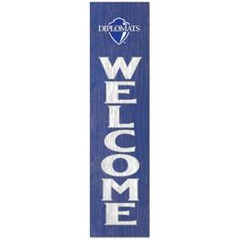 Jardine - Franklin & Marshall Diplomats 12'' x 48'' Outdoor Leaner Welcome Sign - Blue