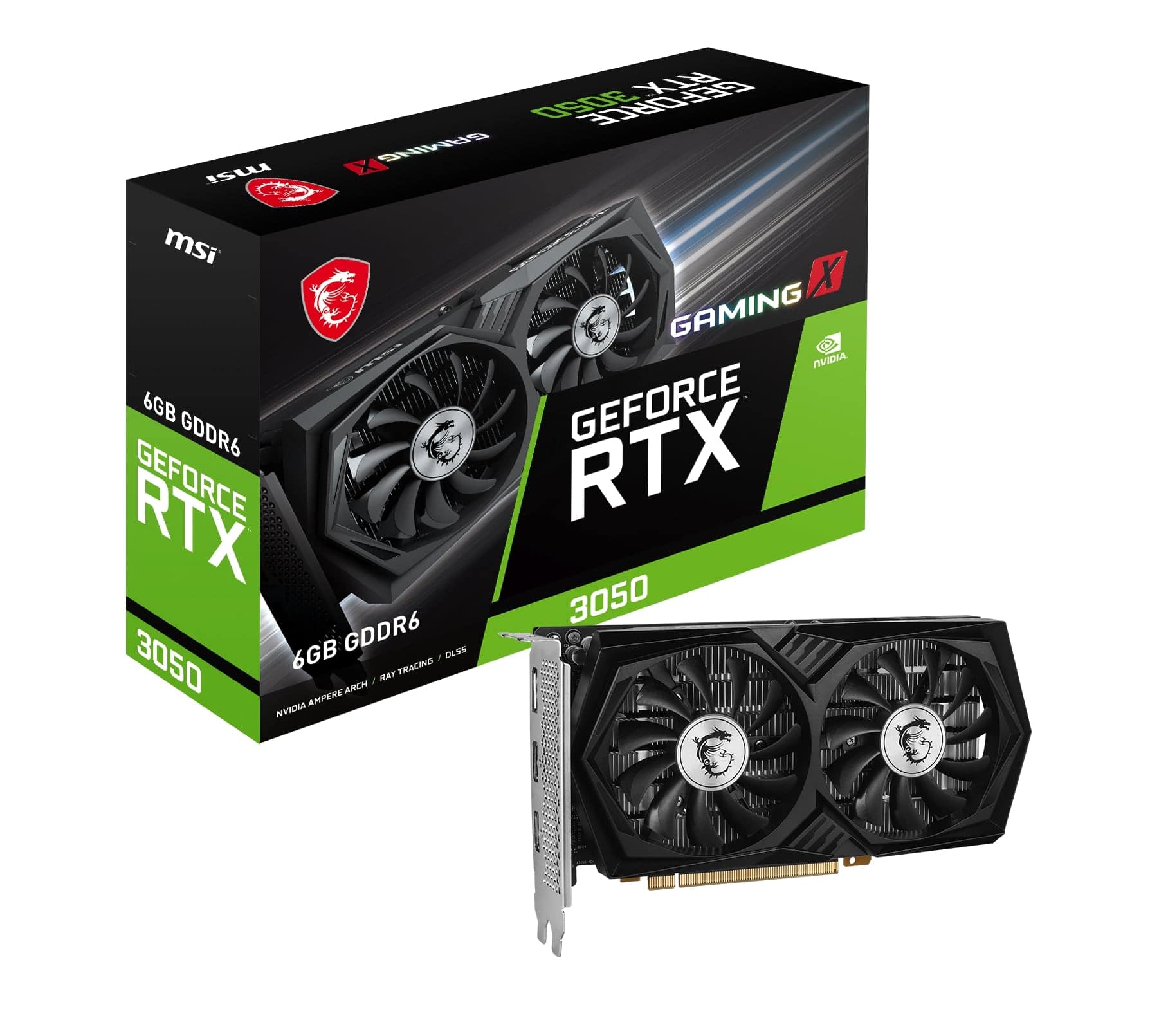 MSI NVIDIA RTX 3050 GAMING X 6G 6GB GDDR6 PCI Express 4.0 Graphics Card  Black RTX 3050 GAMING X 6G - Best Buy