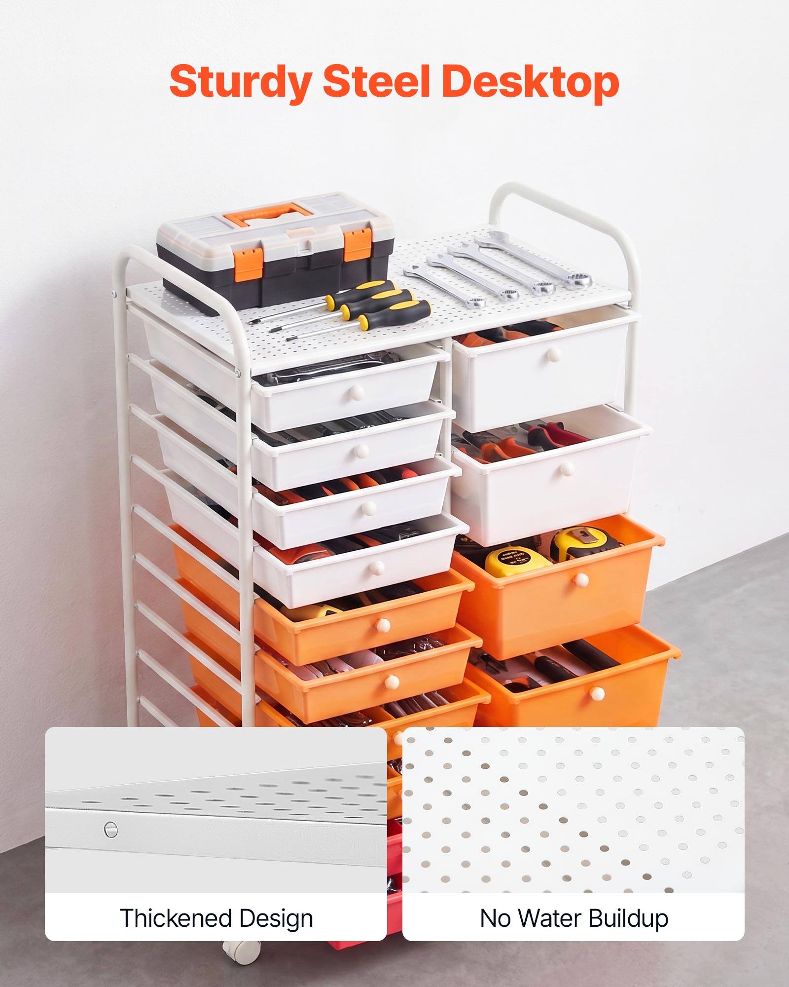 Sturdy Steel Desktop  
Thickened Design  
No Water Buildup