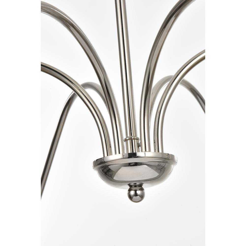 Alt View 1. Living District - Rohan 54 inch chandelier in Polished Nickel - Polished Nickel.