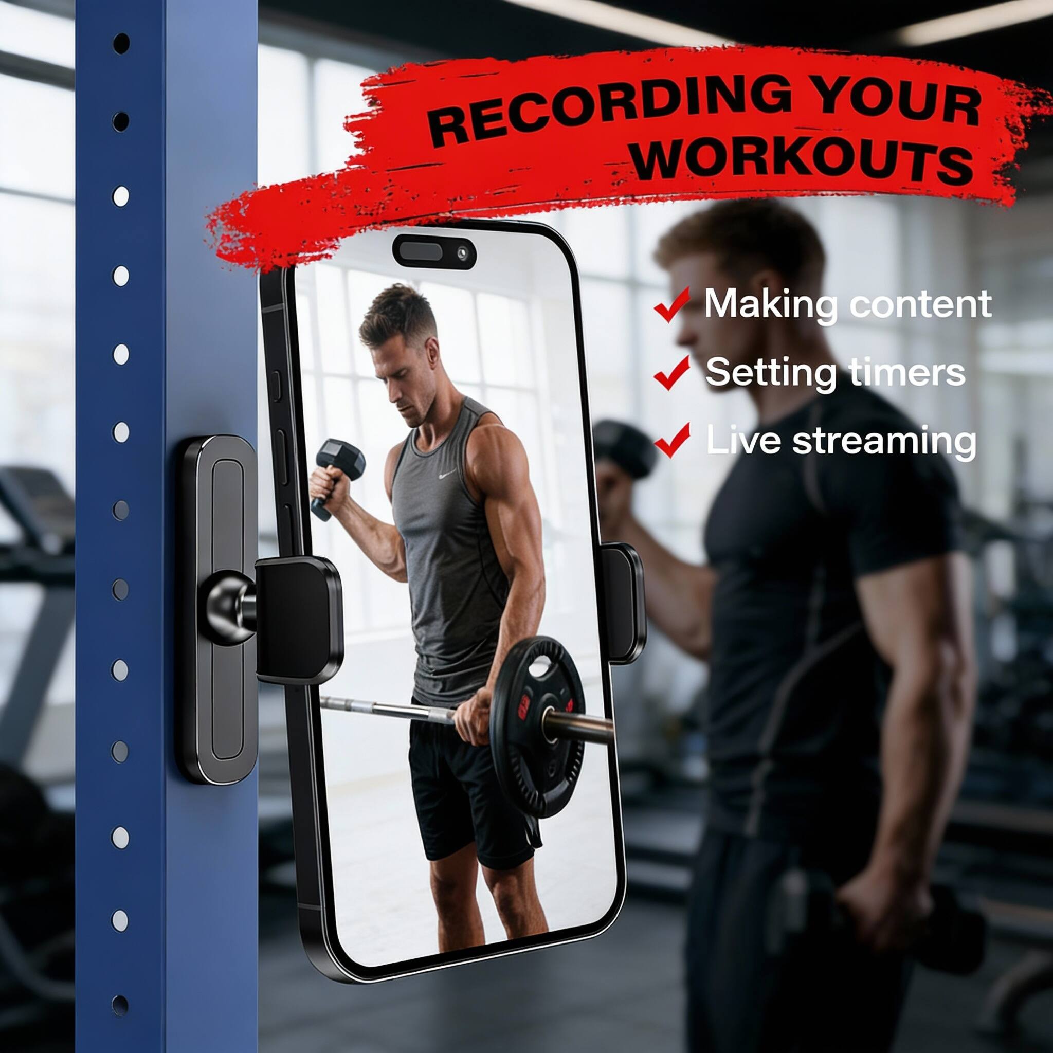 RECORDING YOUR WORKOUTS

- Making content
- Setting timers
- Live streaming