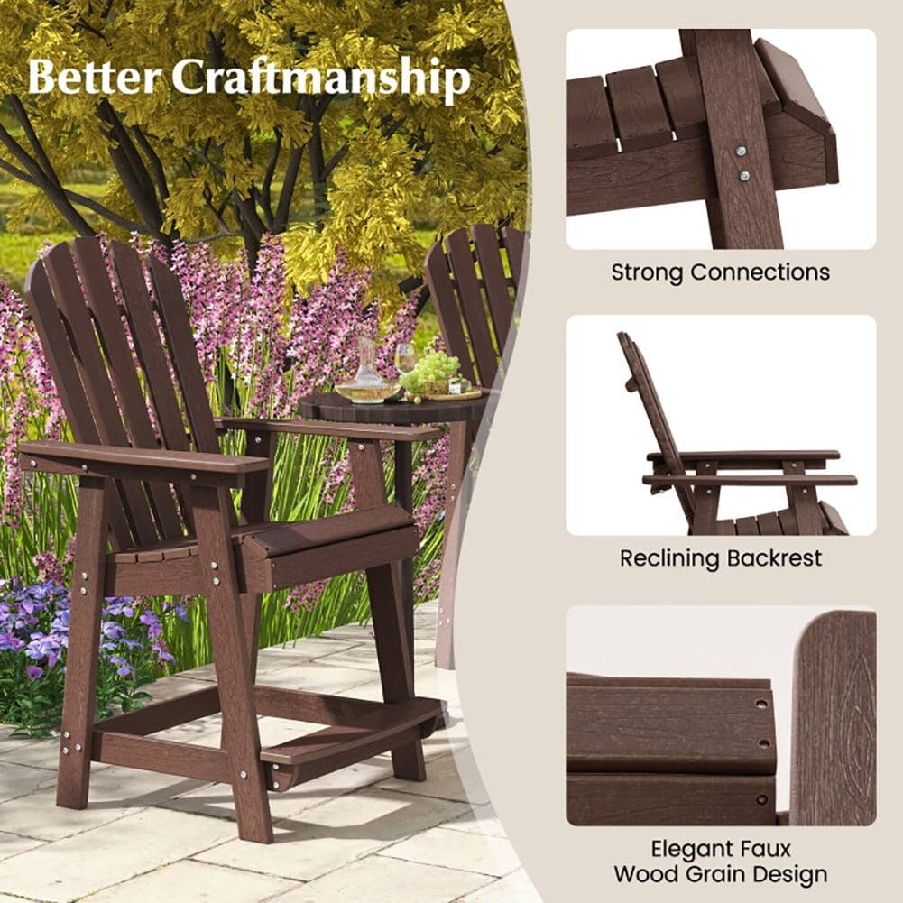 Better Craftsmanship  
Strong Connections  
Reclining Backrest  
Elegant Faux Wood Grain Design