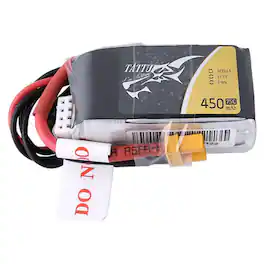 Tattu - 11.1V 450mAh 75C Li-Po Battery w/XT30 Plug for 90-150 Size Quadcopter