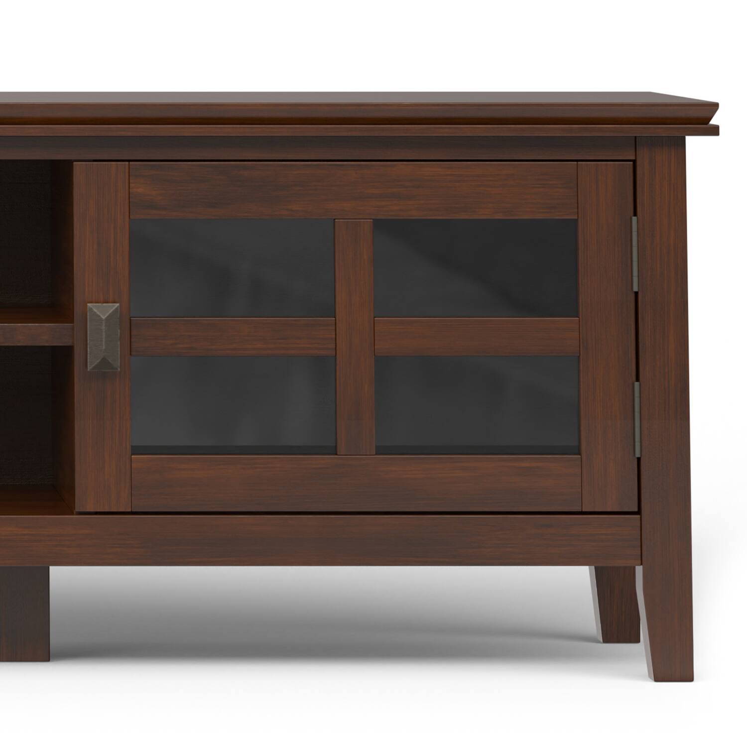 Alt View 5. Simpli Home - Artisan SOLID WOOD 72 inch Wide Transitional TV Media Stand in Russet Brown For TVs up to 80 inches - Russet Brown.