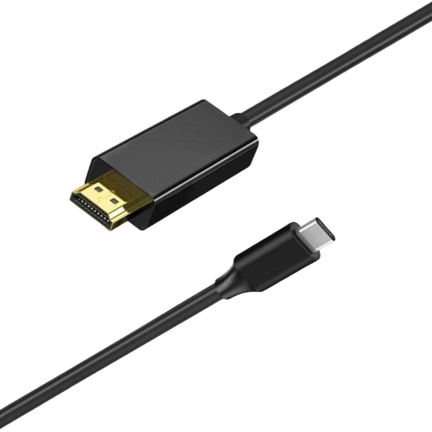 Left. Sanoxy - USB-C to HDMI Cable 4K Video Adapter 6FT - Black.