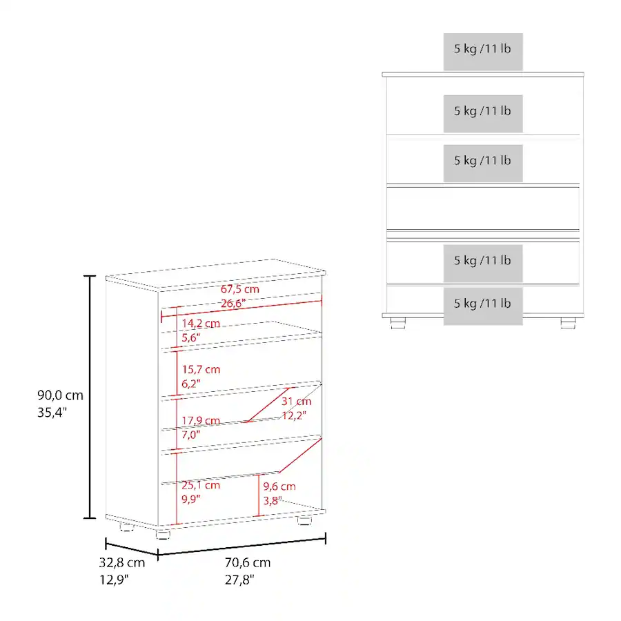 Loheer Freestanding Footwear Storage Cabinet Double Doors White and ...