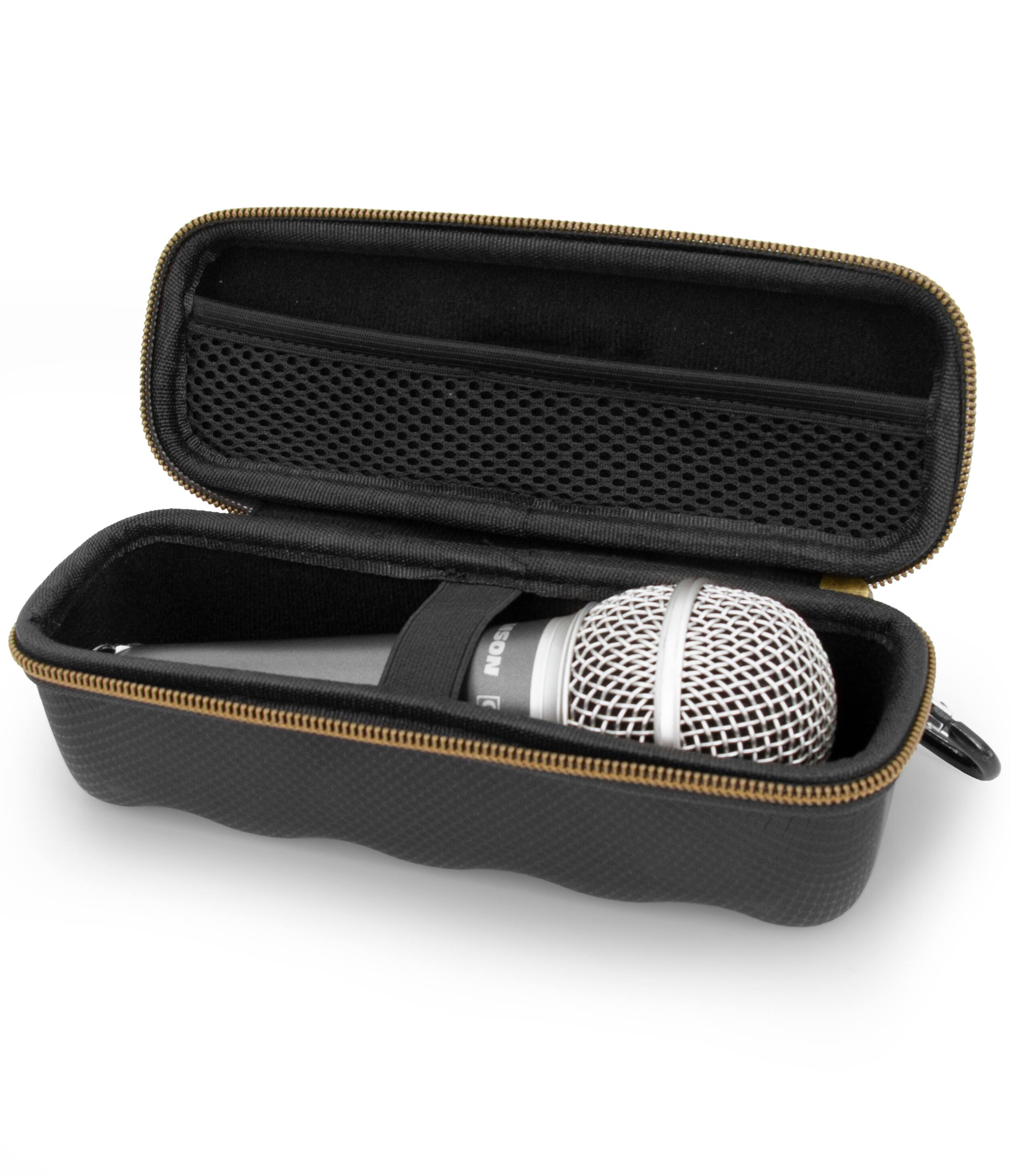 Alt View 4. CASEMATIX - Microphone Case Fits Wired Microphone Models up to 6.75” Maximum, Ultra Compact Mic Case.