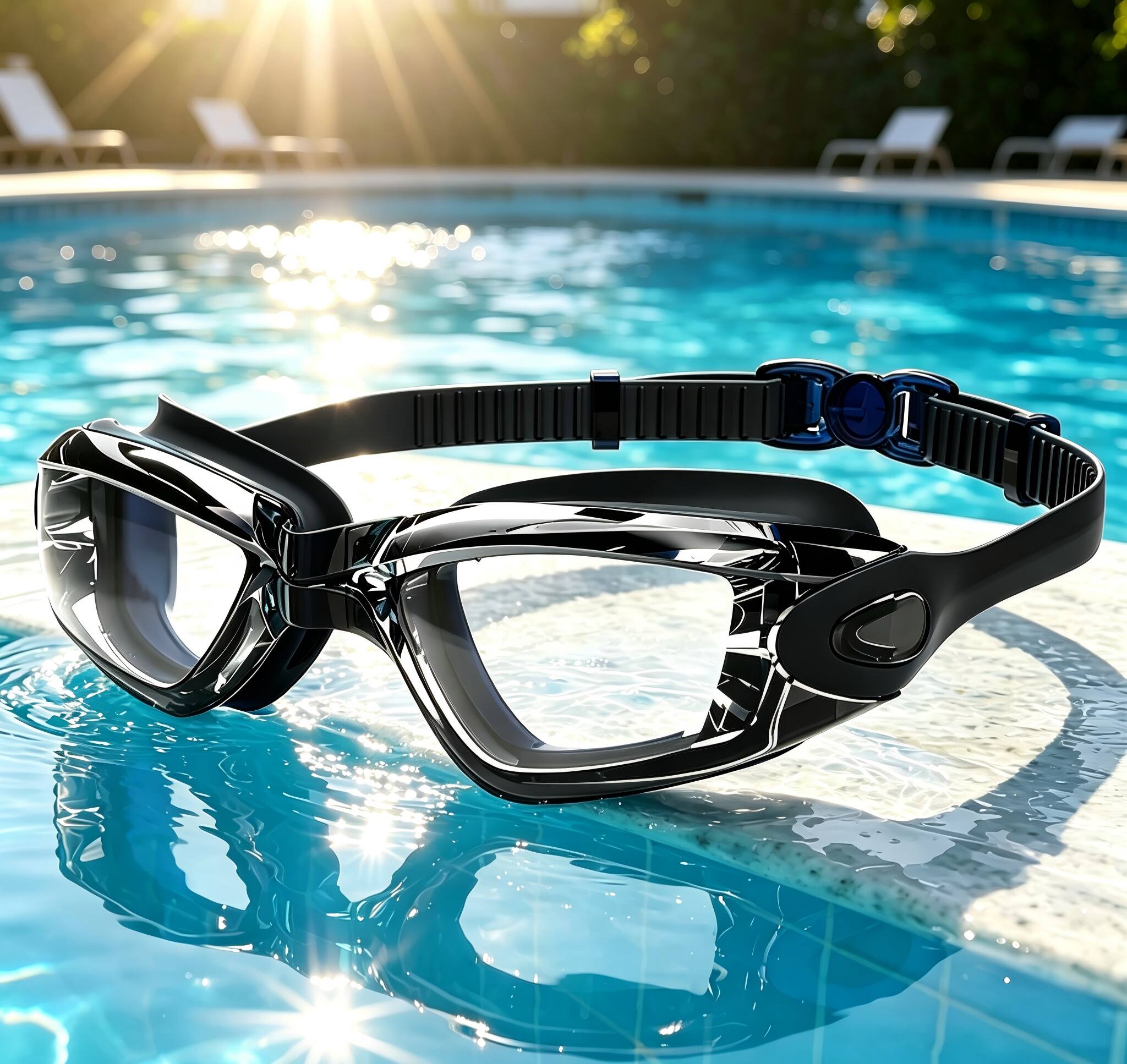 Alt View 2. iGARDEN - Swim Goggles 1 Pack, Clear Vision Wide View Comfortable Adjustable Swim Glasses, Ideal for Adult Men Women Youth, Black.
