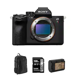 Bundle - Sony - Alpha a7R V 61.0MP Full Frame Mirrorless Digital Interchangeable Lens Camera Body - with 128GB UHS-II SDXC