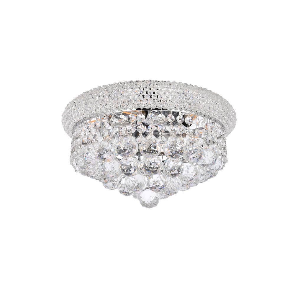 Alt View 1. Elegant Lighting - Primo 6 light Chrome Flush Mount Clear Royal Cut Crystal - Chrome.