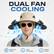 DUAL FAN COOLING
Hands-Free Airflow Cools Face & Neck Outdoor Comfort