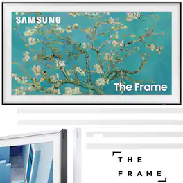 Samsung - 32" The Frame QLED UHD Quantum HDR Smart TV w/ White Bezel (2023 Model)