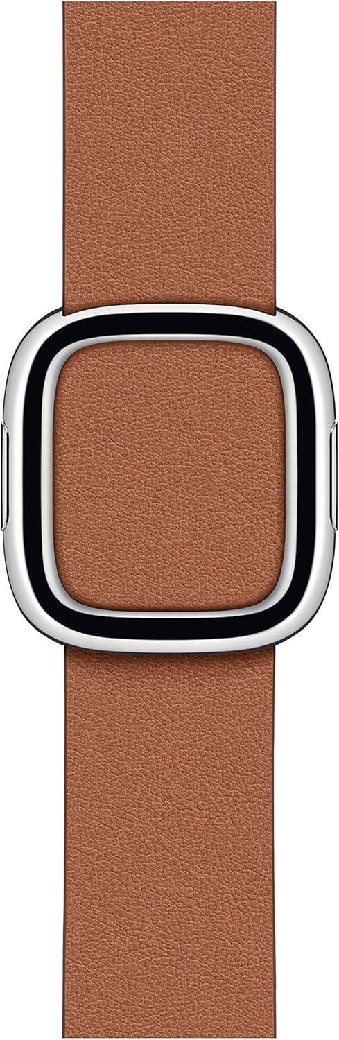 Alt View 1. Apple - Apple Watch Band - Modern Buckle (40mm) - Brown- Large - Red.