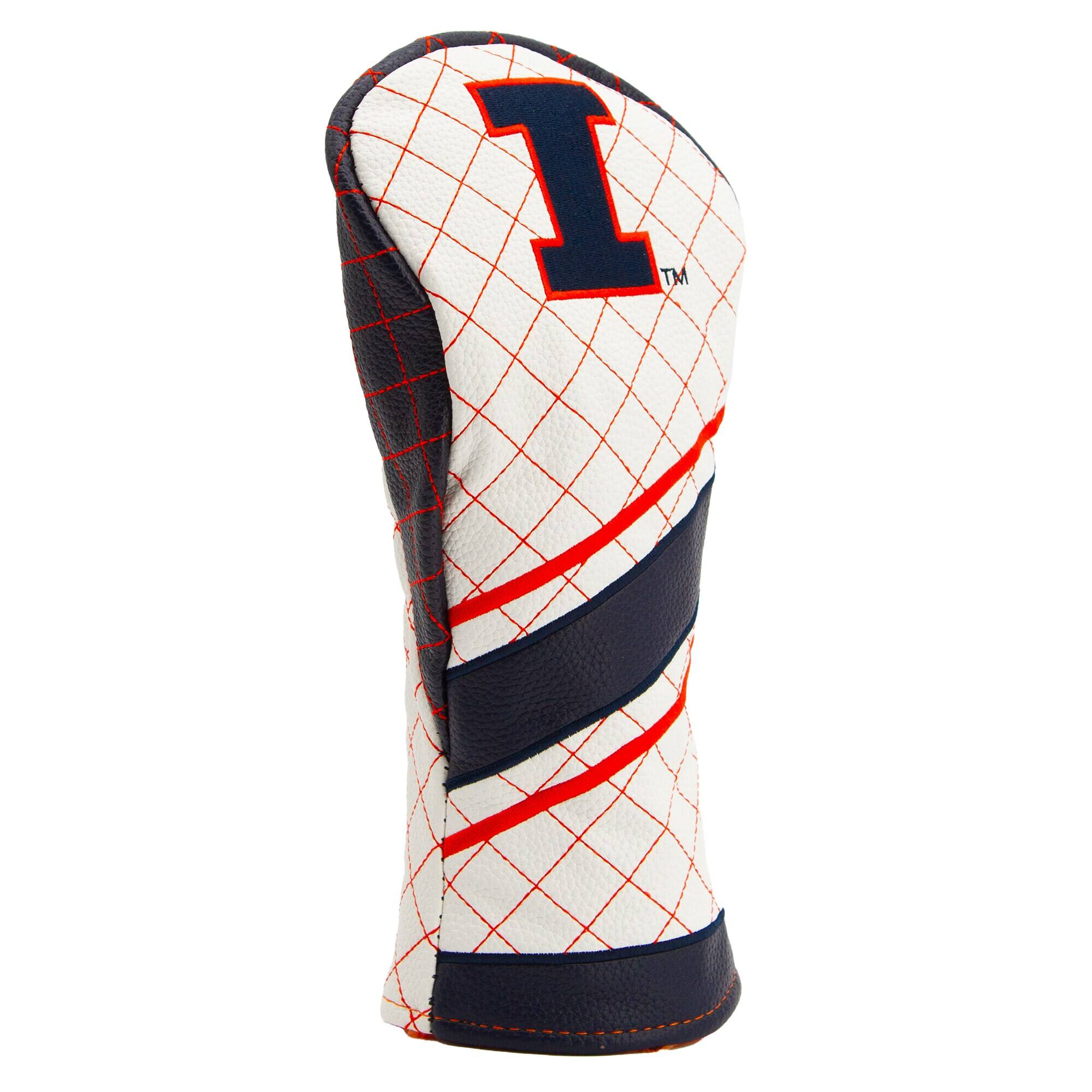 Alt View 2. Team Golf - Illinois Fighting Illini Striped Quilted Fairway Headcover - Multicolor.