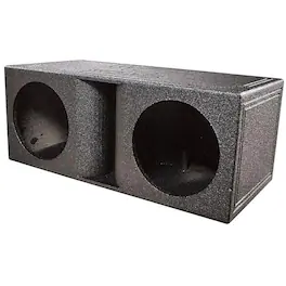 QPower - QBomb Dual Vented Horn Ported Subwoofer Box Finished with Bed Liner