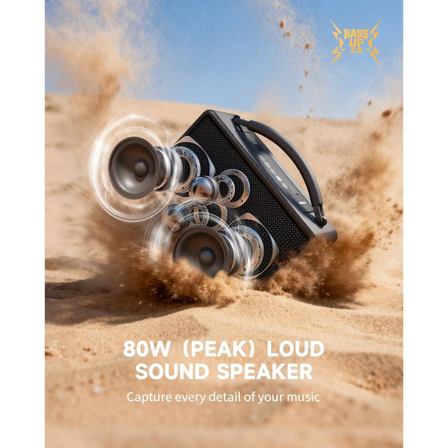 BASS UP 2.0

80W (PEAK) LOUD SOUND SPEAKER

Capture every detail of your music