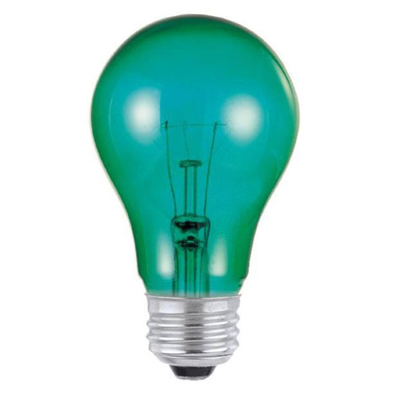 Westinghouse - 25 W A19 A-Line Incandescent Bulb E26 (Medium) Green 1 pk