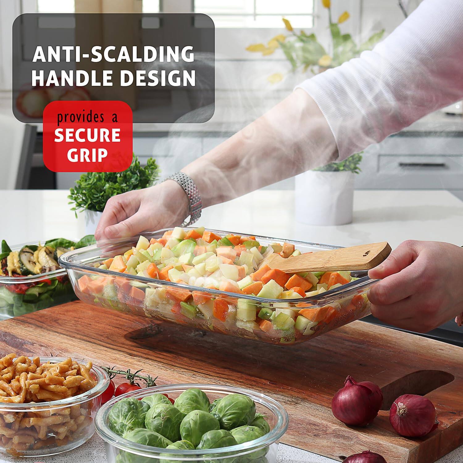 ANTI-SCALDING HANDLE DESIGN  
provides a SECURE GRIP