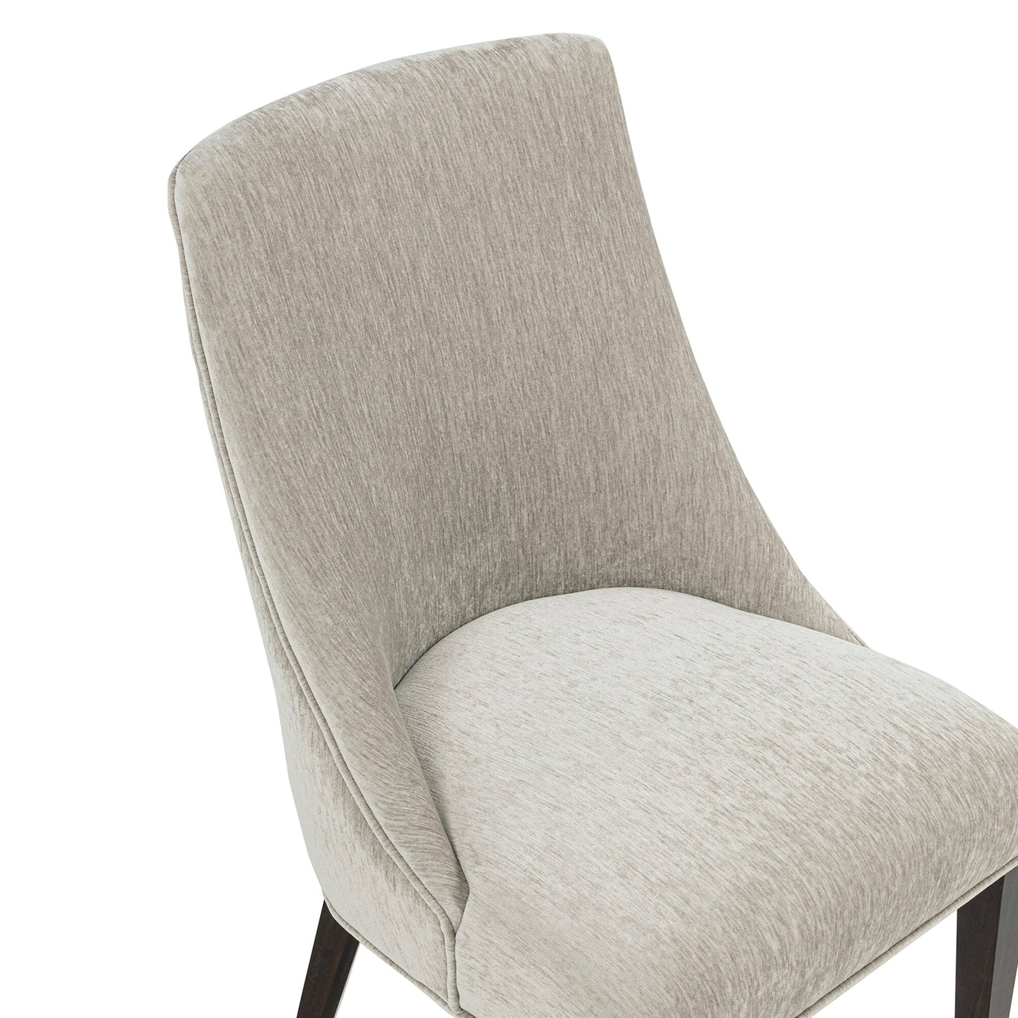 Alt View 1. Manhattan Comfort - Beever Modern Wood Chenille Dining Chair - Set of 4 - Taupe.