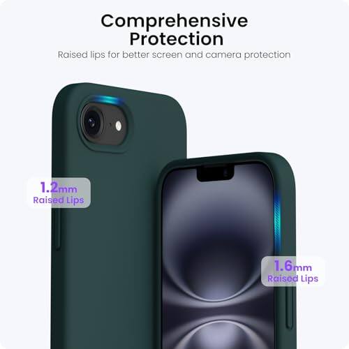 Comprehensive Protection: Raised lips for better screen and camera protection. 1.2mm Raised Lips, 1.6mm Raised Lips.