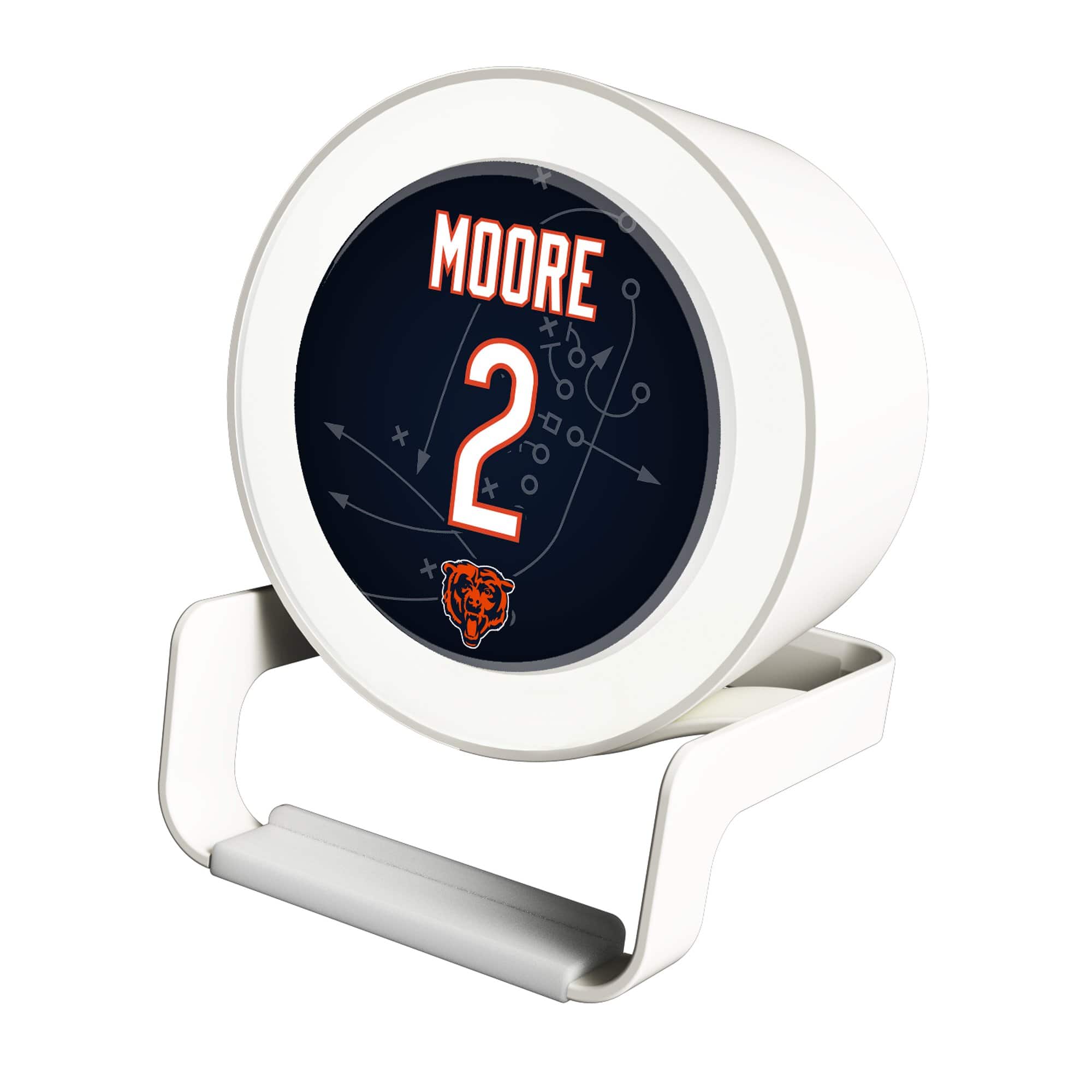 Keyscaper - D.J. Moore Chicago Bears Night Light Charger and Bluetooth Speaker - White
