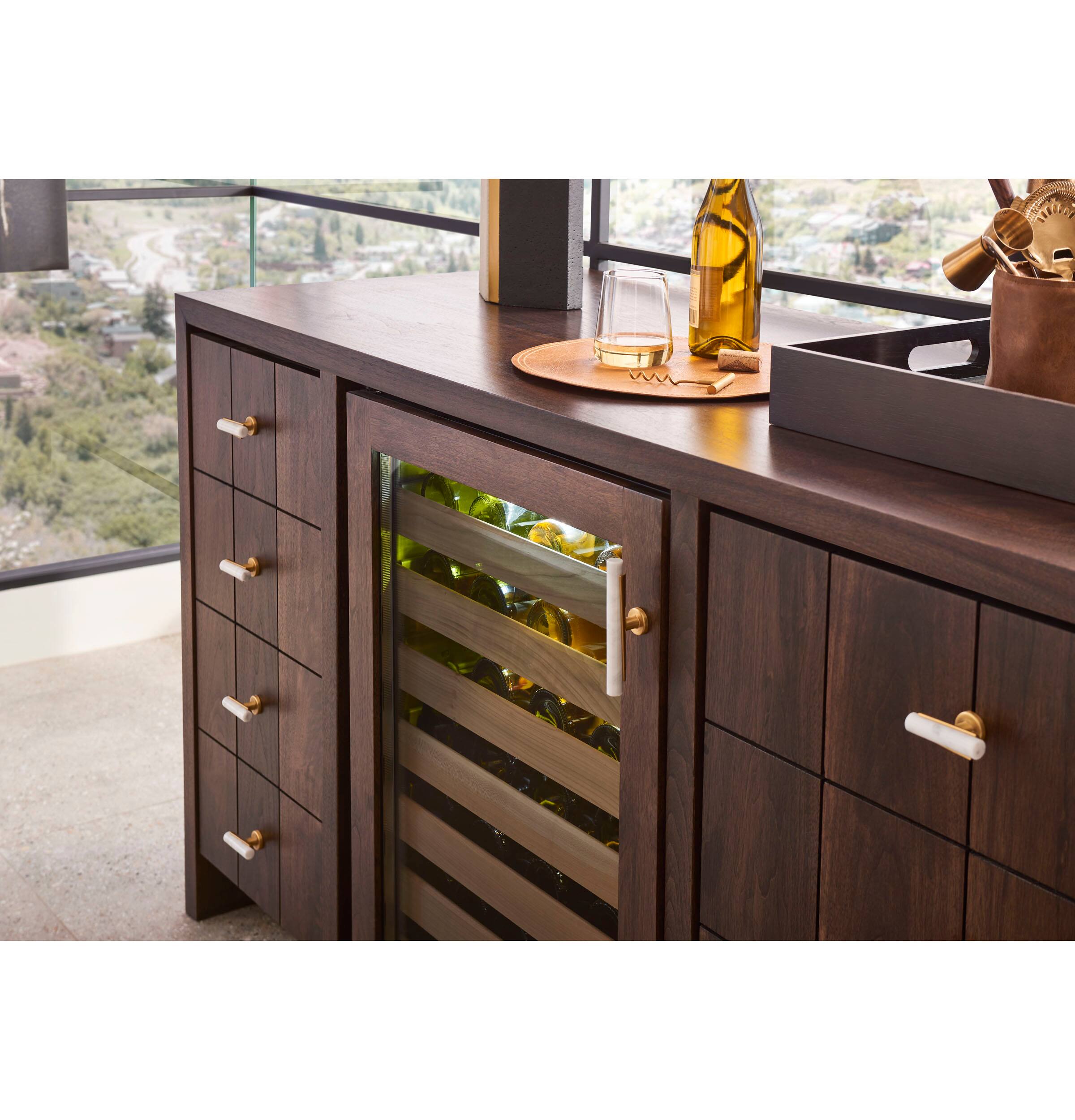 Alt View 22. Monogram - 57-Bottle Wine Cooler with Red and White Wine Temperature Settings - Custom Panel Ready.